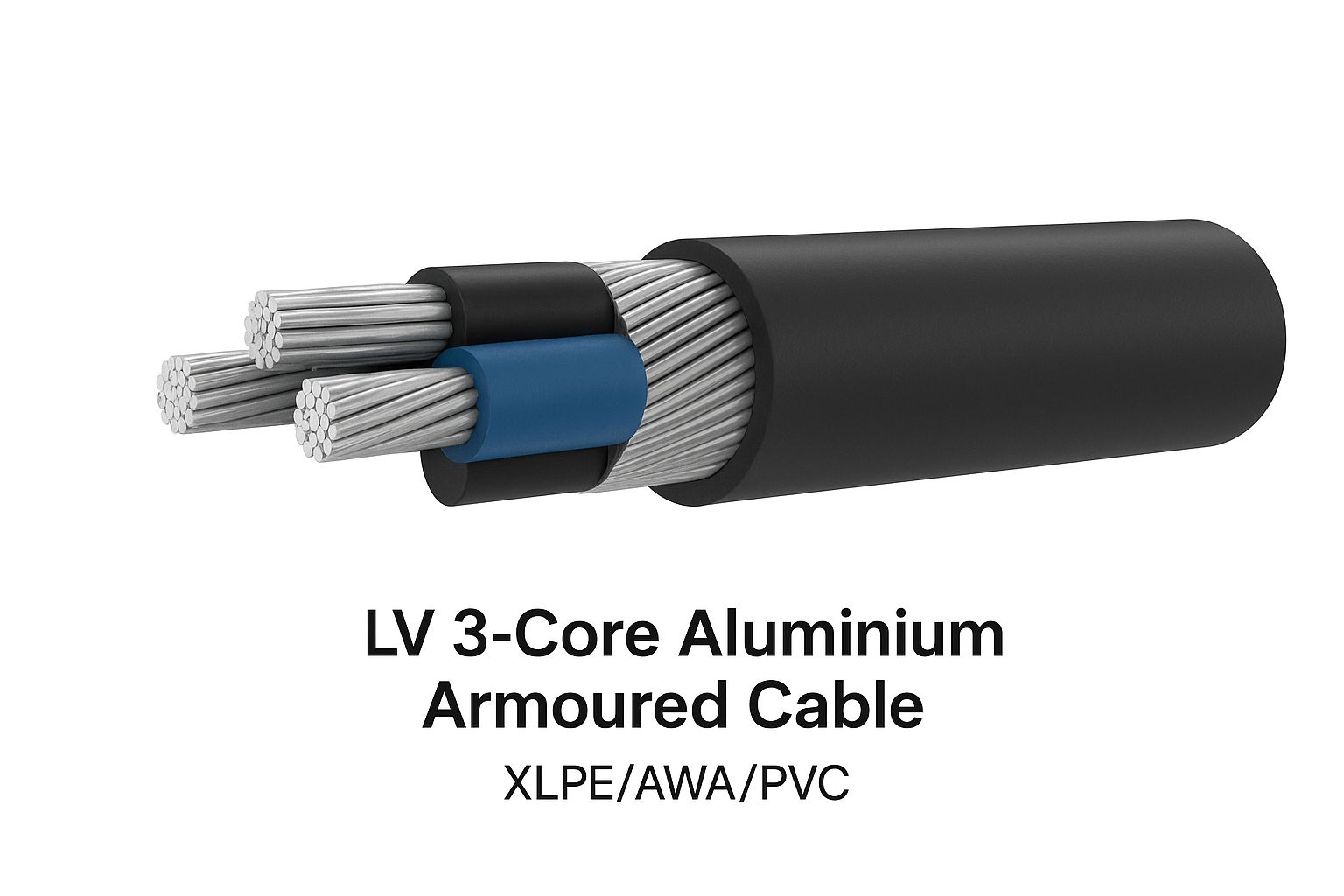 LV 3-Core Aluminium Armoured Cable (XLPE/AWA/PVC)