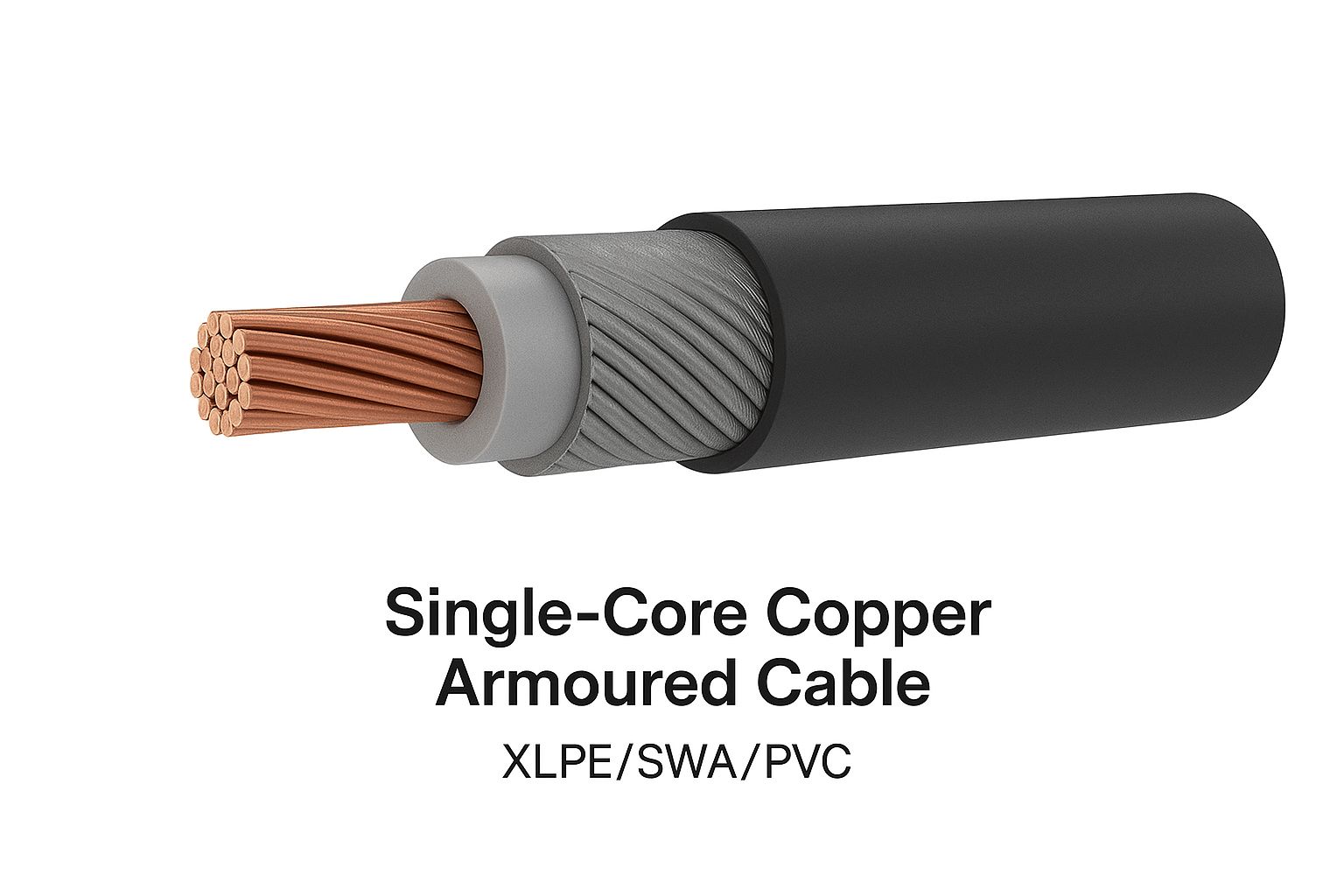 Single-Core Copper Armoured Cable (XLPE/SWA/PVC)